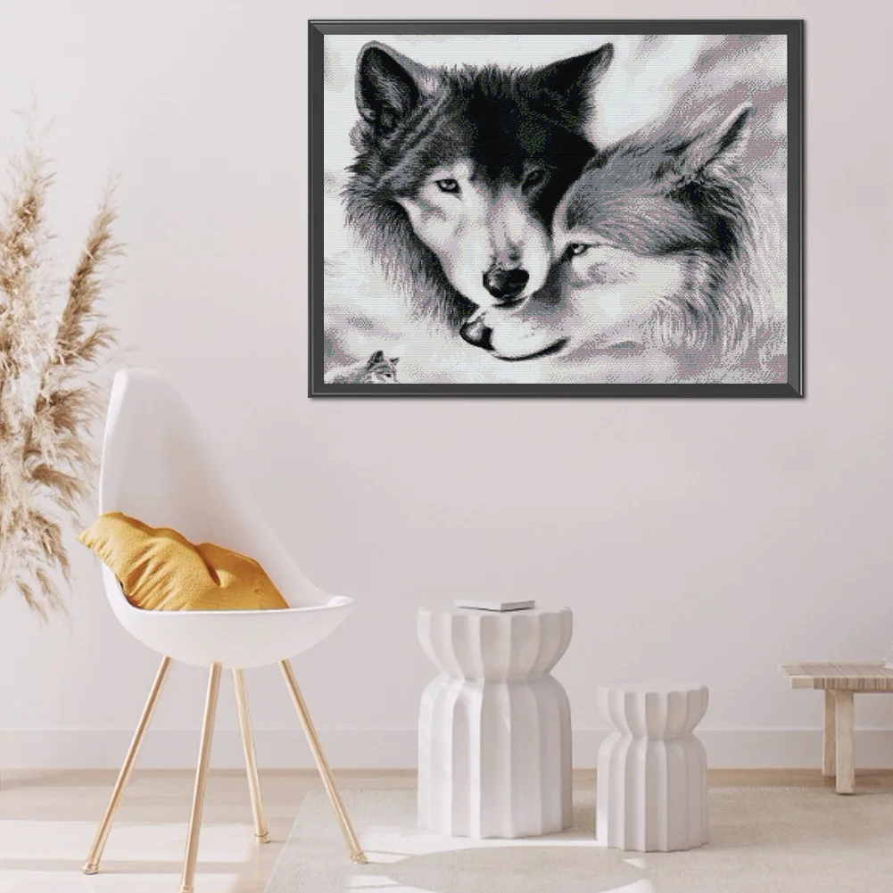 Full Printed Cross Stitch 11CT - Wolf(62*54cm)