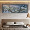 Seaside Christmas Town-14CT Stamped Cross Stitch Egyptian Cotton 117*46cm/46.06*18.11in(Big Size) tapestrymarket