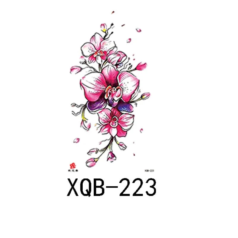 Small Full Arm Waterproof Tattoo Sticker Half Arm Arm Painted Flower Animal Arm Lasting European and American Tattoo Sticker