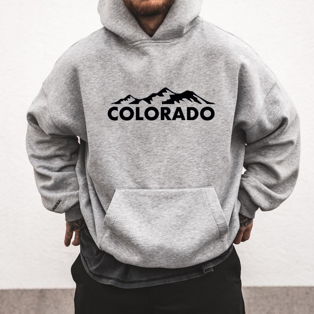 Oversized Street Style "COLOLADO" Men's Sweatshirt
