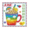 12 months -11CT Stamped Cross Stitch Kit(35*35cm)