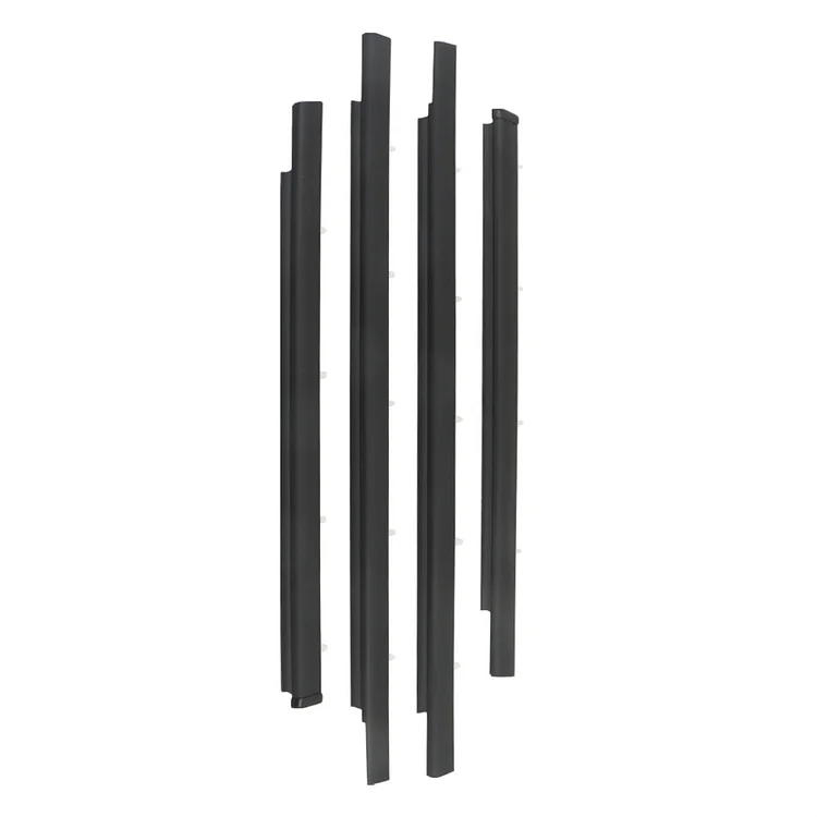 SEBLAFF 4Pcs Window Molding Seal Stripping Black Front Rear Left Right Door Glass Run Replacement for 1991-1997 Land Cruiser LX450 6815160010 6814260011