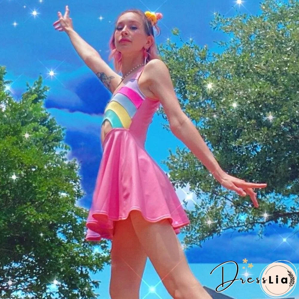 Sexy Summer Hollow Out Mini Dresses Women Vintage Patchwork Beach Dress Elegant Boho Outfits Evening Korean