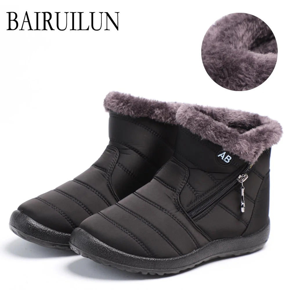 Women Boots Waterproof Snow Boots Female Plush Winter Boots Women Warm Ankle boots Winter Shoes Women casual flat shoes 2020