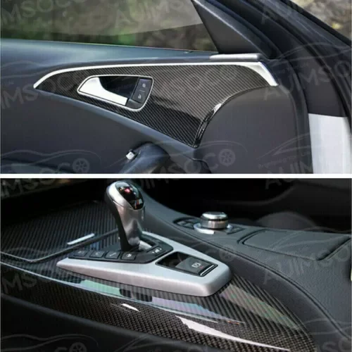 Dronehint Steering Wheel Car Parts Carbon Fiber Film Trunk Guard Plate Decal Sticker Trim (For: GMC) Parts