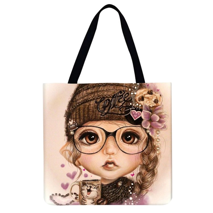 Cartoon Elf - Linen Tote Bag