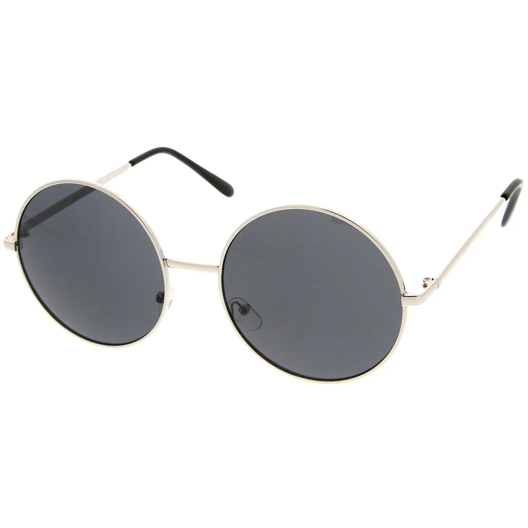 Super Large Oversize Slim Temple Round glasses 61mm