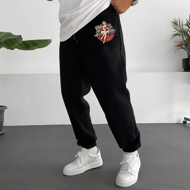 OLD SCHOOL Sexy Lady Print Men's Sweatpants