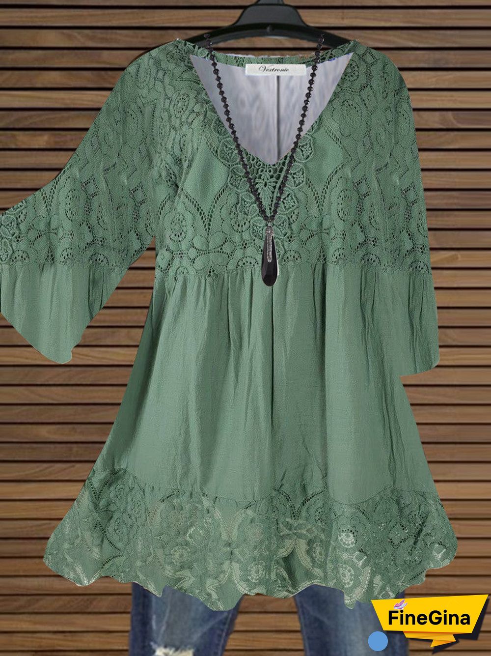 Women Half Sleeve V-neck Printed Tops
