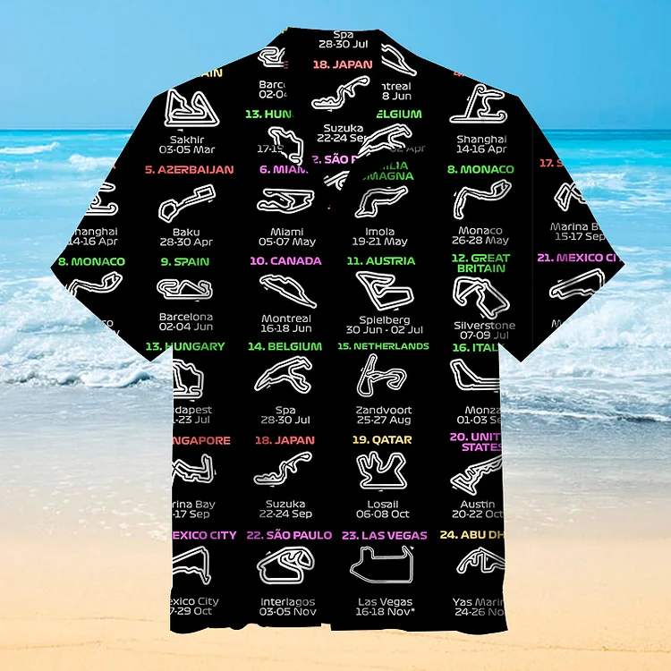 F1 2023 Calendar | Unisex Hawaiian Shirt