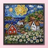 Colored Houses-14CT Stamped Cross Stitch 40*40cm/15.75*15.75in tapestrymarket