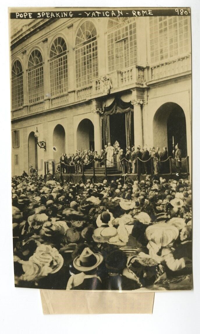 Pope Pius X - The Vatican, Rome - Early 1900s Original Press Photo Poster paintinggraph