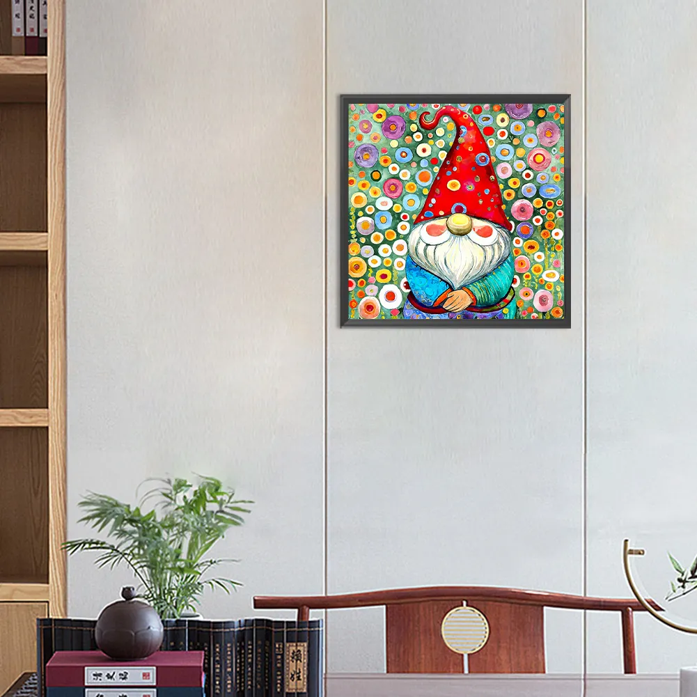 Diamond Painting - Full Round Drill - Garden Gnome(Canvas|30*30cm)