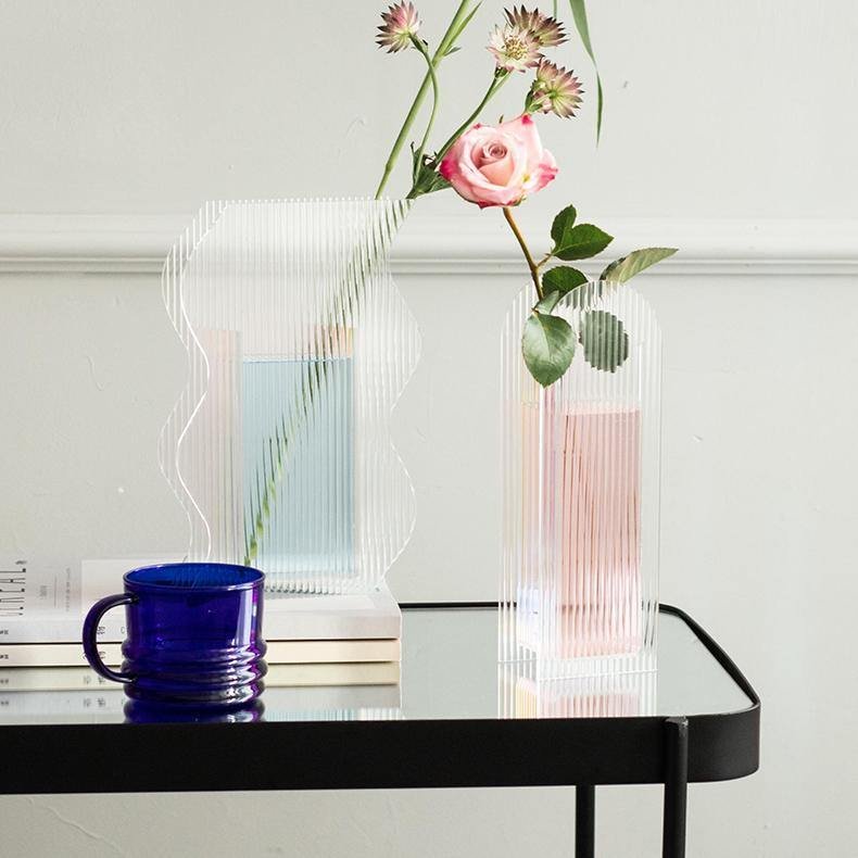 Mystery Shadow Flower Acrylic Vase