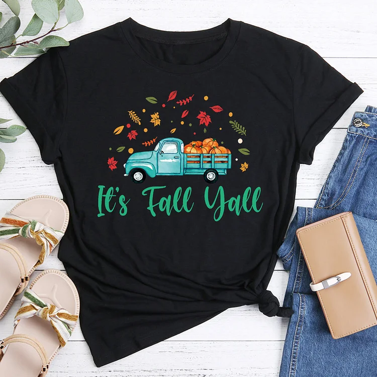 It's Fall Yall Halloween  T-Shirt Tee-05481#537777