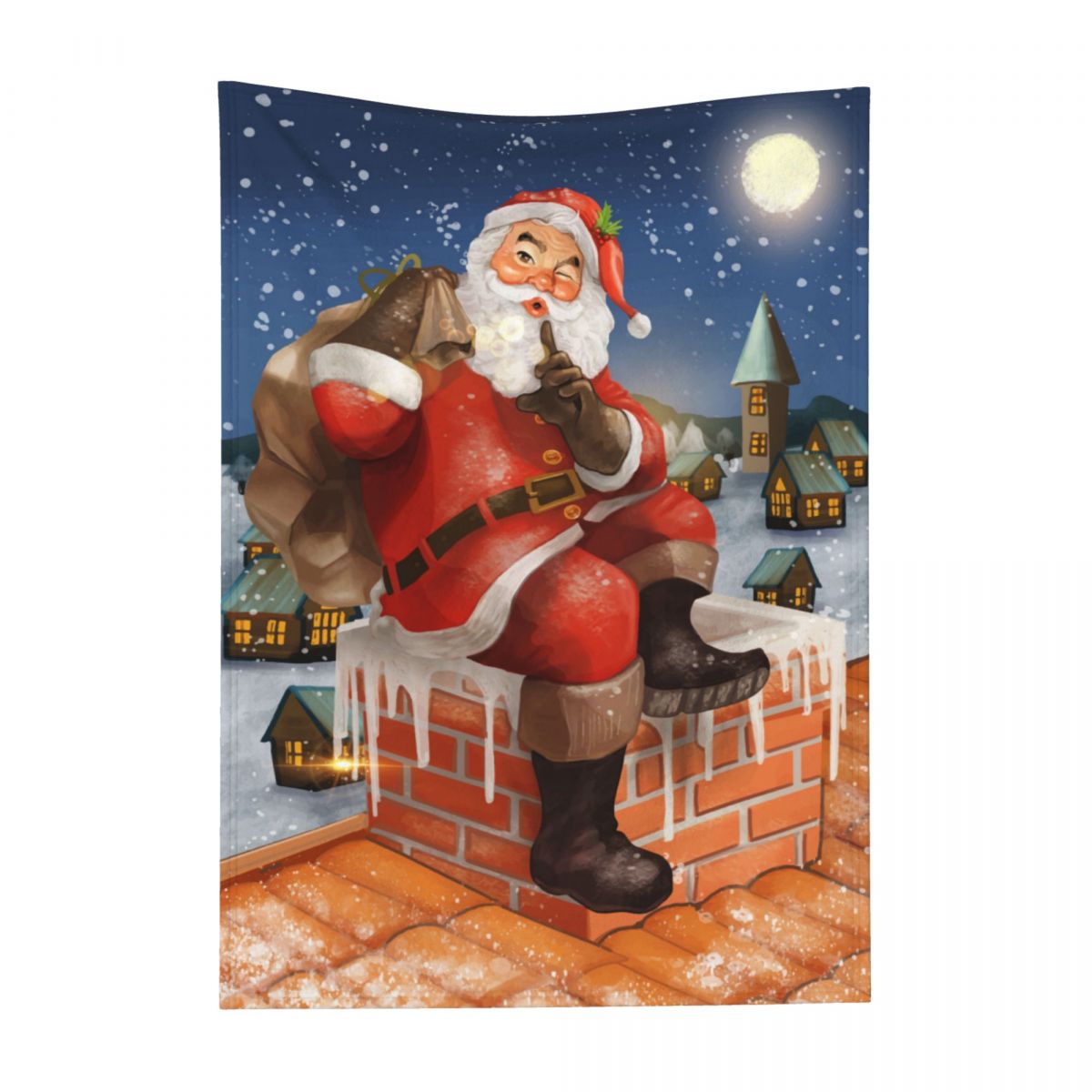 Christmas Santa Claus Fluffy Soft Fleece Throw Blanket 30x40 Inch