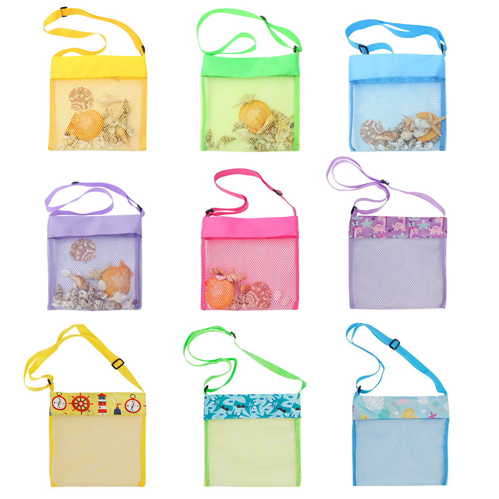 

Children Beach Net Bag Baby Toys Outdoor Shell Storage Network Mesh Bags, Blue, 501 Original