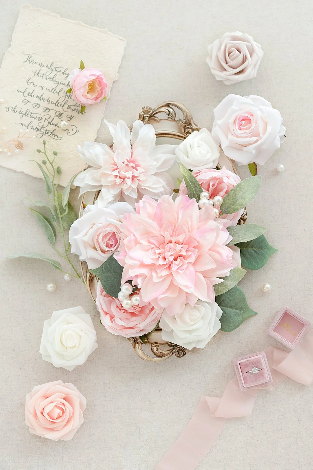 Silk Dahlia Designer Flower Boxes