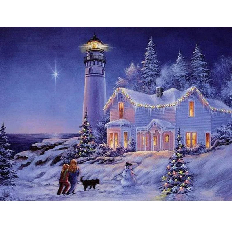 Diamond Painting - Full Round/Square Drill - Snow Scenery(30*40 - 50*60cm)