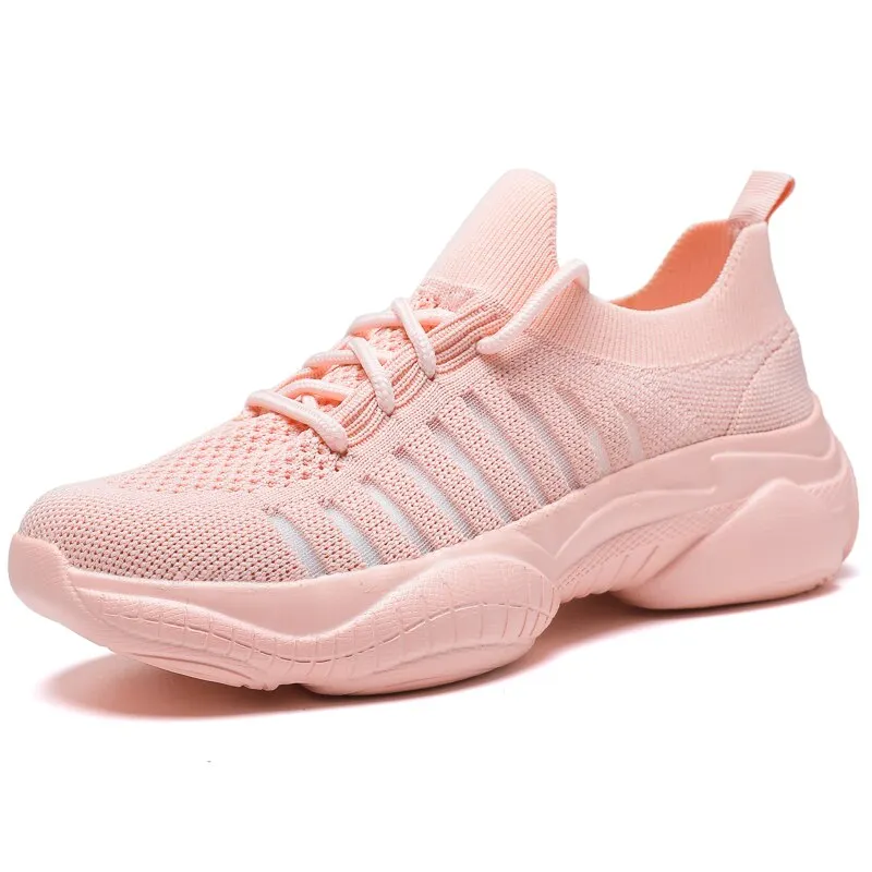 Woman Running Shoes Increasing 3.5CM High Heel Outdoors Breathable Mesh Sneakers Women Height Platform Breathable Sports Girl