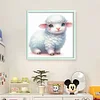 Cute Sheep-18CT Stamped Cross Stitch 20*20cm/7.87*7.87in