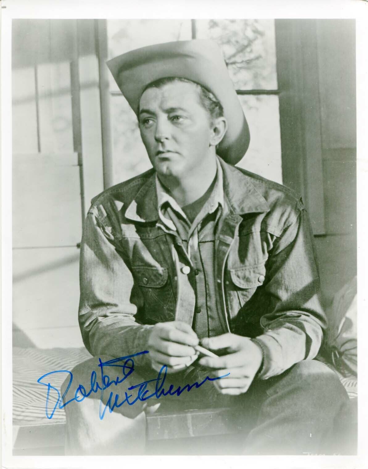 Robert Mitchum (+) WESTERN ACTOR autograph, signed Photo Poster painting