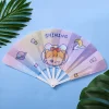 8PCS Summer Must Have Cartoon Portable Folding Fan Outdoor Cooling Student Kids Joyful Back to School Gift