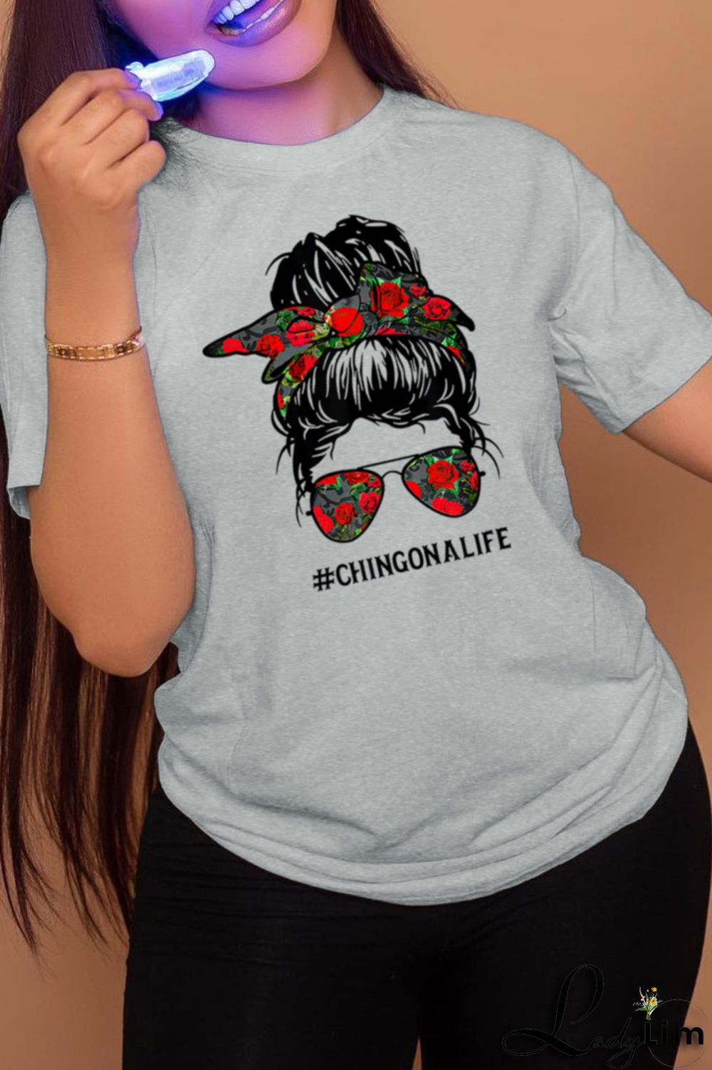 White Street Vintage Print Patchwork O Neck T-Shirts