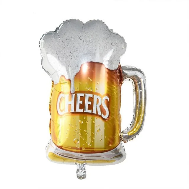 Champagne Cup/Beer Foil Balloons Party Decorations Adult Kids Balloon Father Happy Birthday Ball Event Party Supplies
