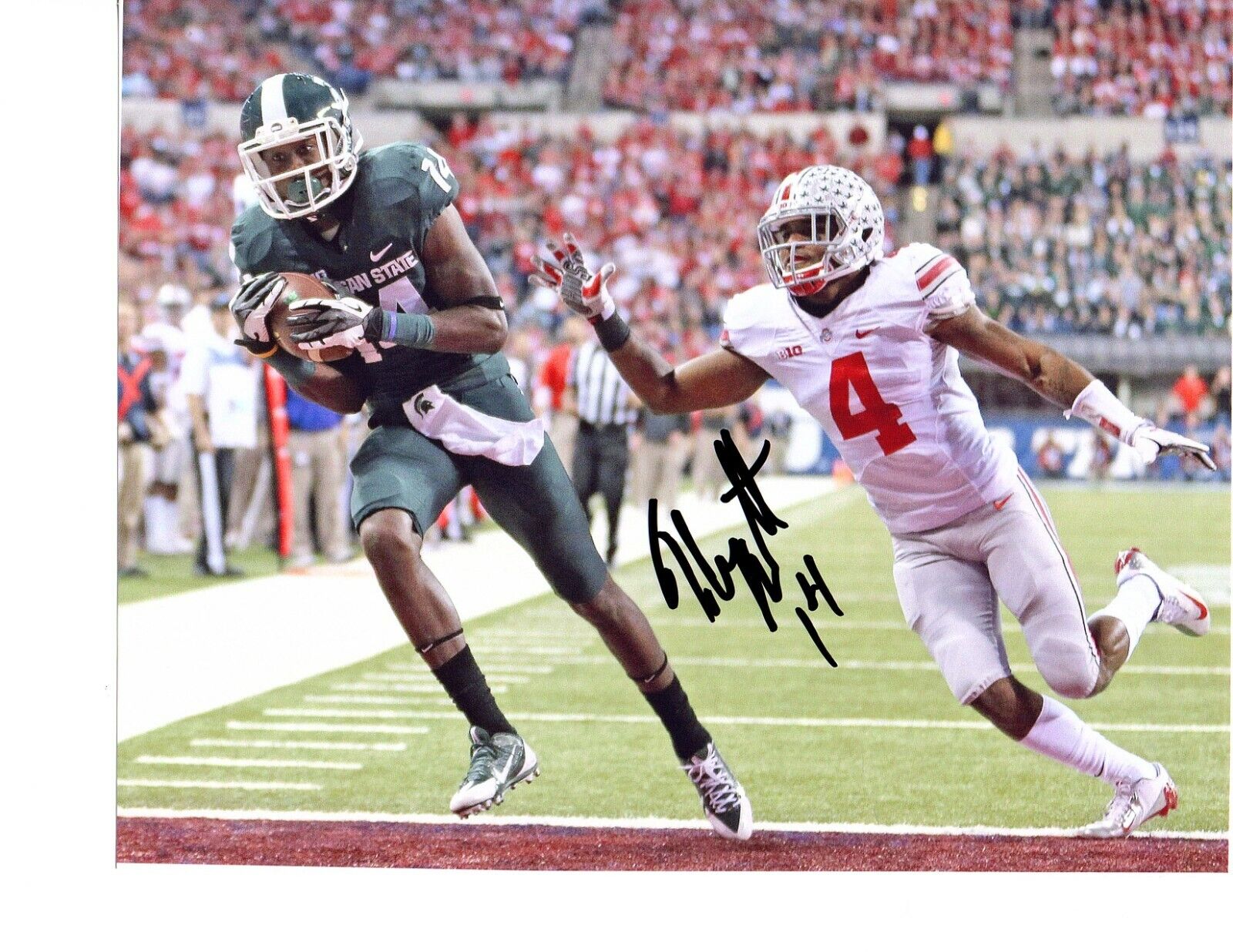 Tony Lippett Michigan State Football Signed auto 8X10 Photo Poster painting Big Ten Title TD e