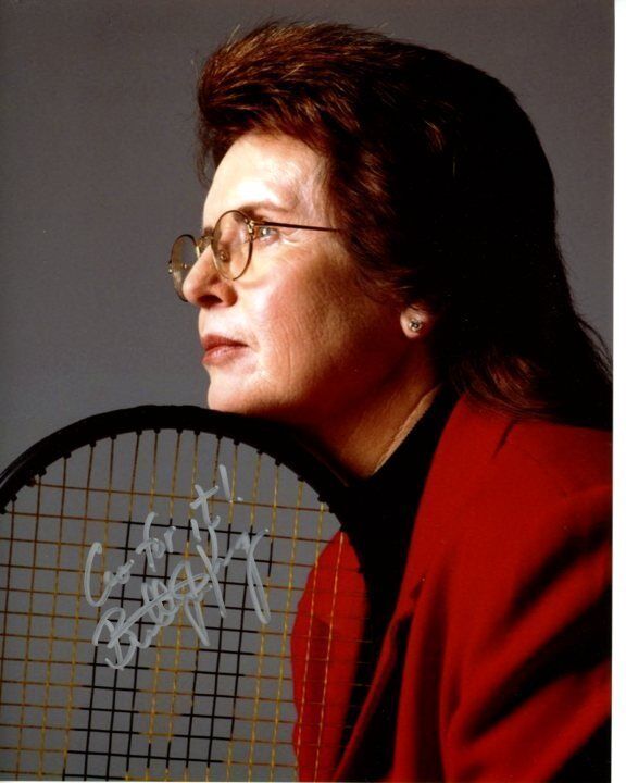 BILLIE JEAN KING signed autographed TENNIS 8x10 Photo Poster painting