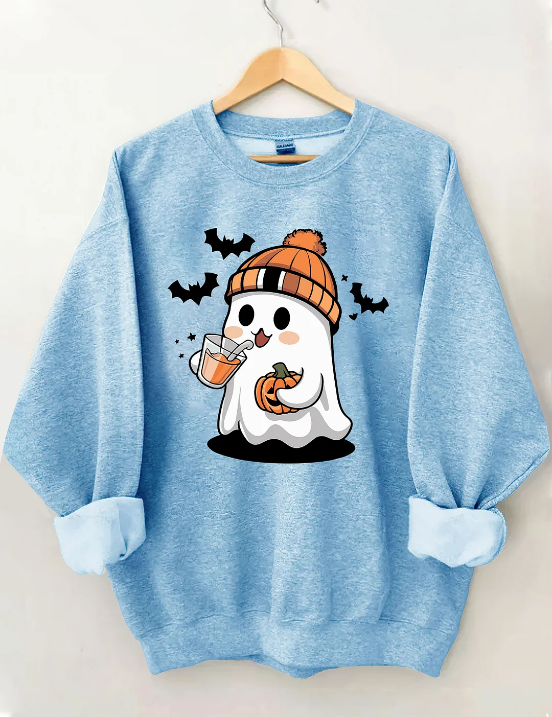 Cute Ghost Drinking Coffee Sweatshirt