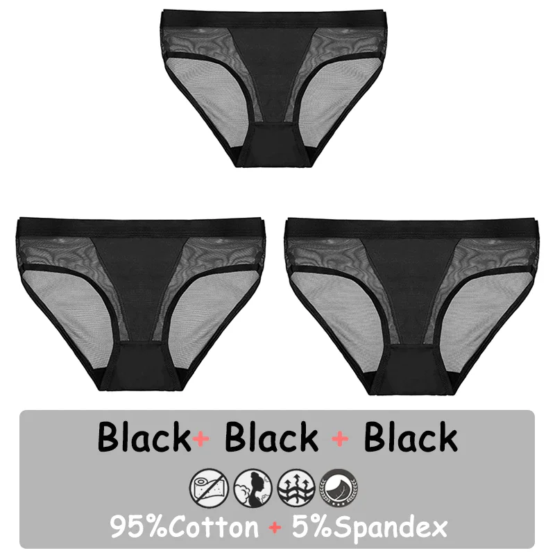 Billionm Seamless Panties Sexy Lingerie Mesh Female Underwear See-Through Underpants Low-Waist Briefs Girls Intimate Pantys