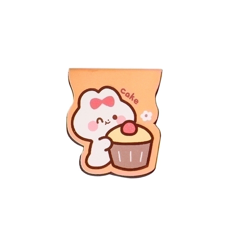 Cute Cartoon Beautifully Shaped Student Double-sided Paper Alloy Magnetic Bookmark