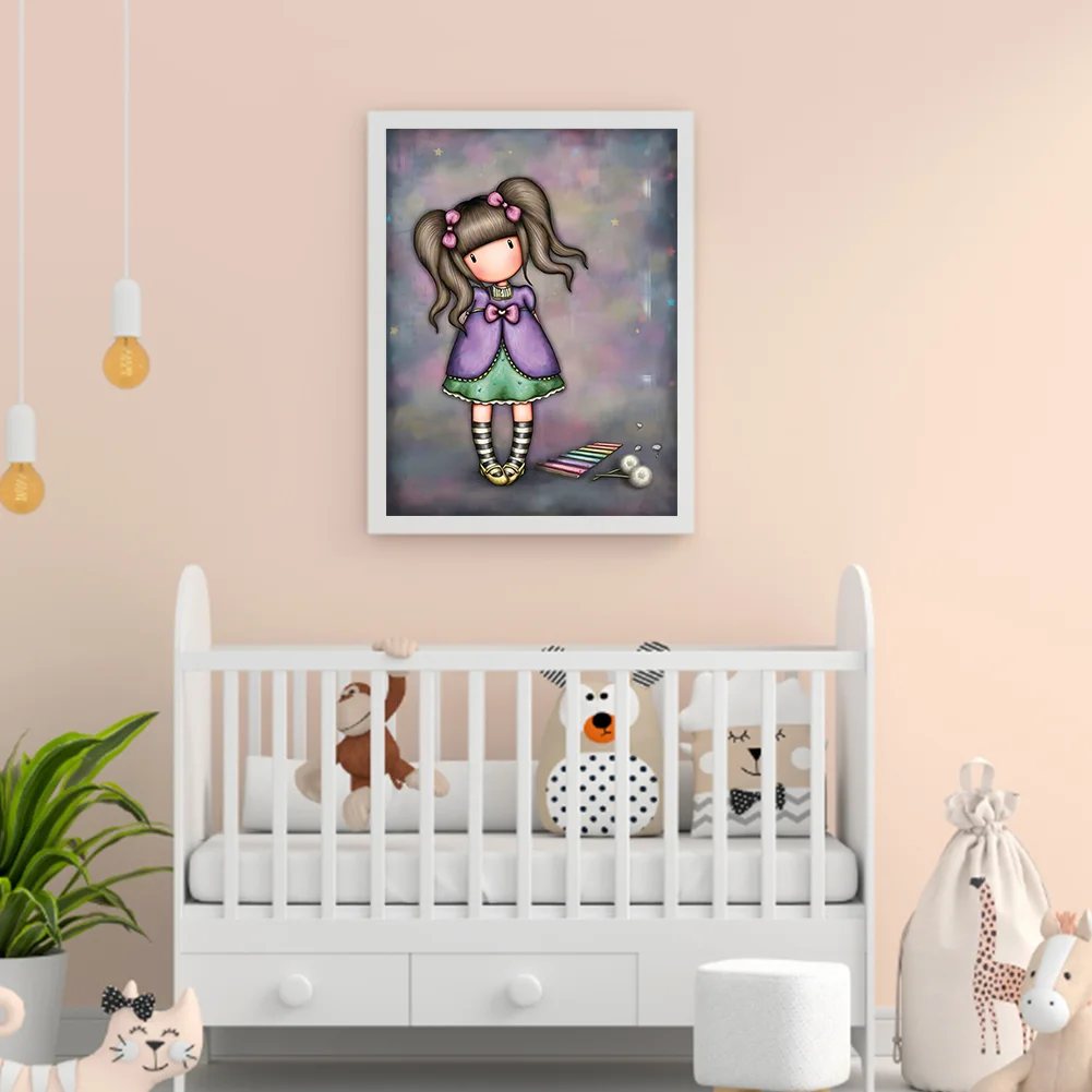 5D DIY Full Round Drill Diamond Painting Grace Doll Home Decoration (GS3058 )