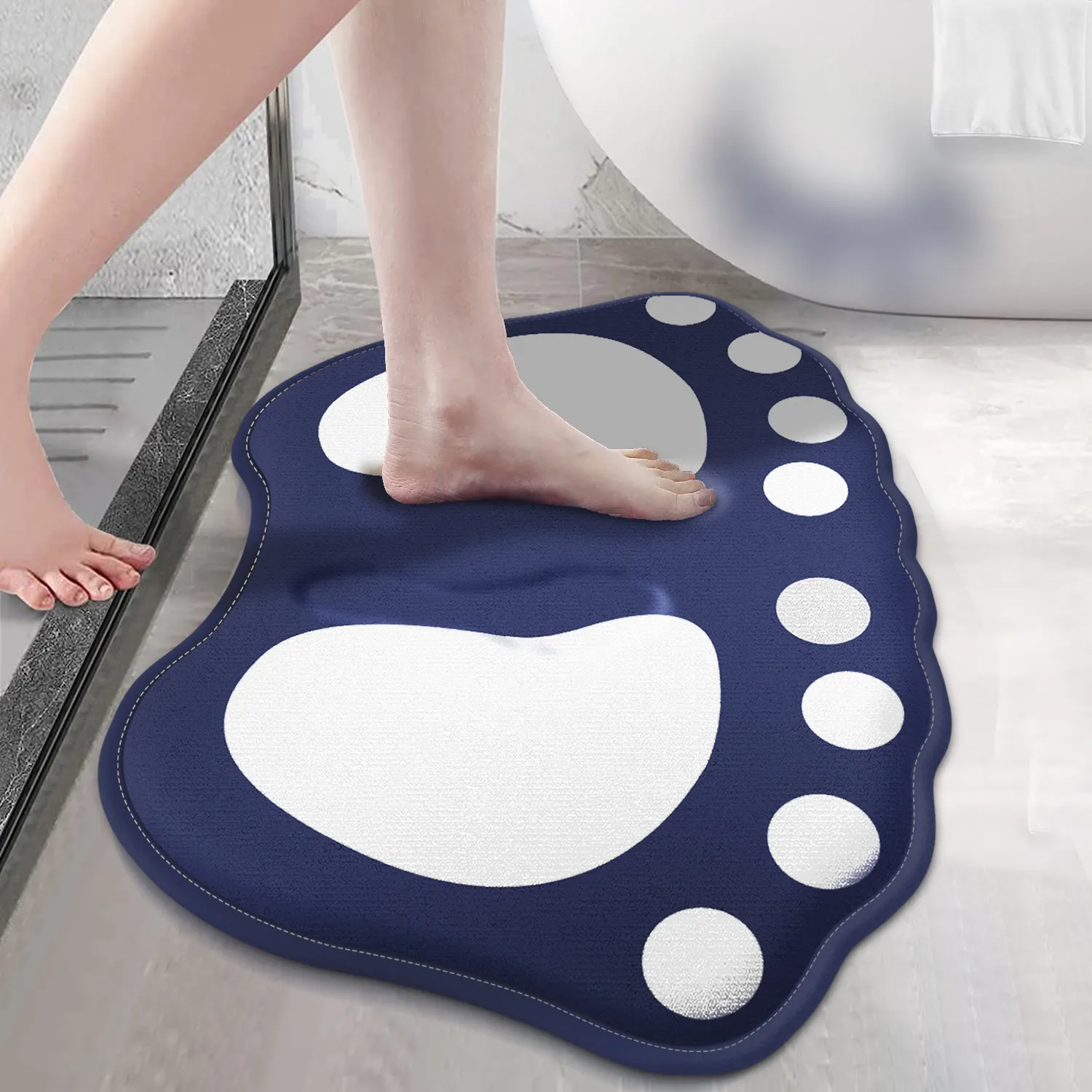 Likron Watches Premium Soft Absorbent Bath Mat Non-Slip Claw-Pattern Bathroom Rug for Comfort Style