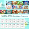 Owl Diamond Art Monthly Flip Tabletop Calendar January 2027 - December 2028 Small Desktop Calendar Planner 24 Months for Living Room Bedroom Office Desk Gift Giving