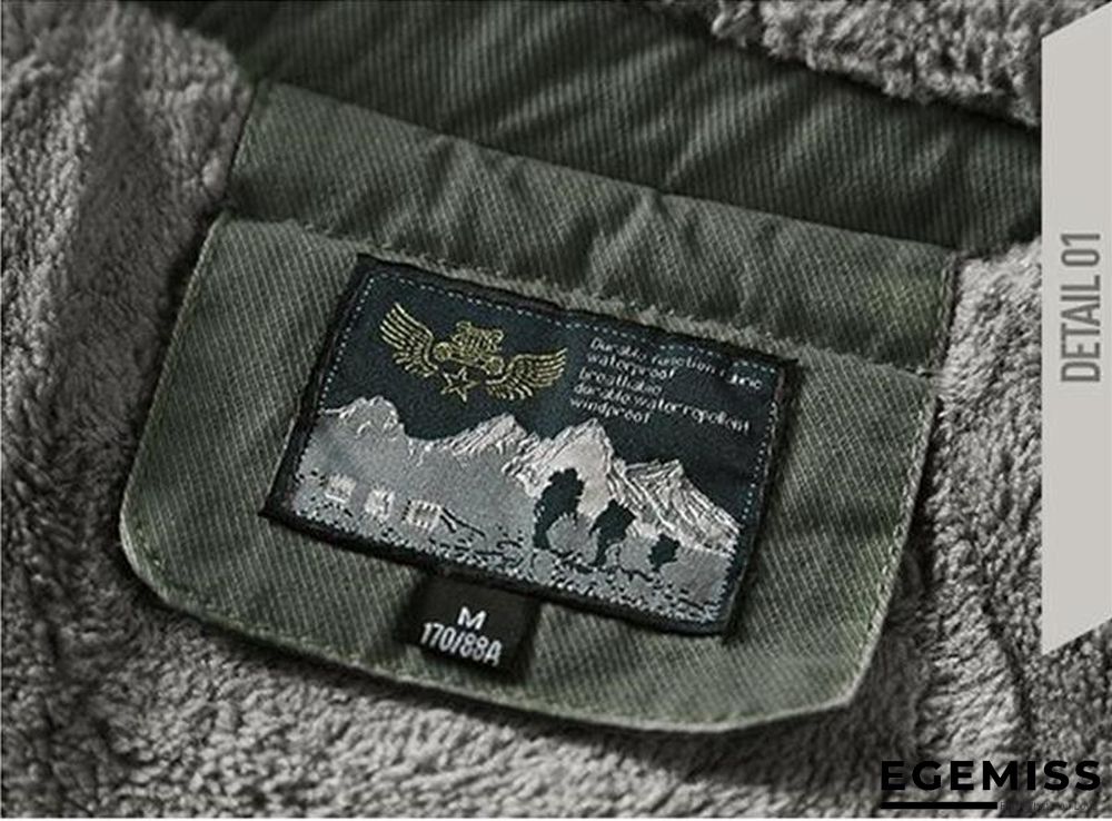 Men Brand Bomber Jacket  Autumn Winter Thick Warm Military Jacket Men Fur Collar Plus Size 6XL Fleece Coat Jaqueta Masculina | EGEMISS