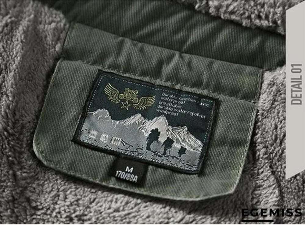 Men Brand Bomber Jacket  Autumn Winter Thick Warm Military Jacket Men Fur Collar Plus Size 6XL Fleece Coat Jaqueta Masculina | EGEMISS