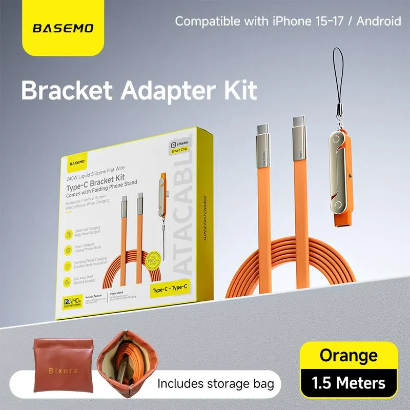 🔥240W 2-in-1 Detachable Invisible Stand Fast Charging Cable🔥