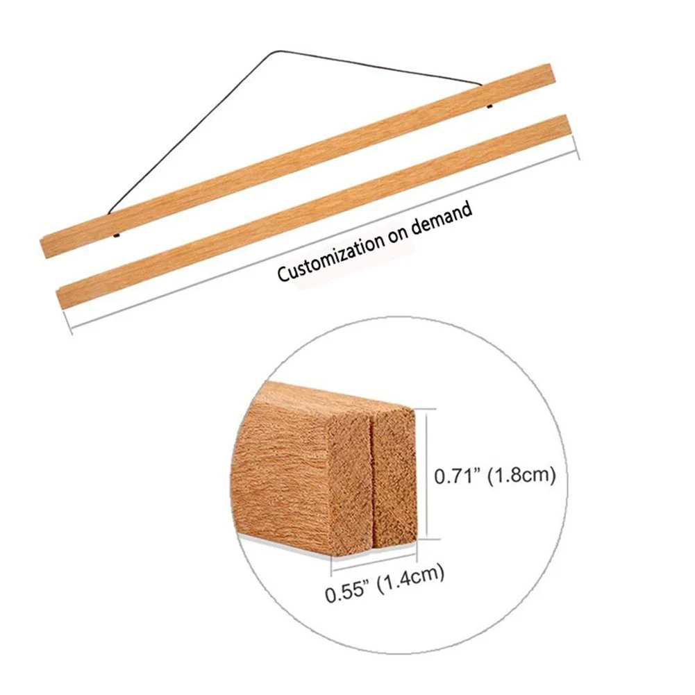 Light Wood Wooden Frame Hanger for Photo Picutre Canvas