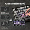 F87 Pro Mechanical Keyboard with Wireless Connector, 3 TKL Modes (Bluetooth/2.4GHz Wireless/Type-C) Gaming Keyboard, Hot Swappable, Side Printed PBT Keycaps (Black)
