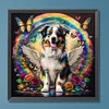 Diamond Painting -5D Full Round Drill Rainbow Wings Dog