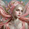 Lady beauty - peinture diamant de forme sp&eacute;ciale - 30*30cm