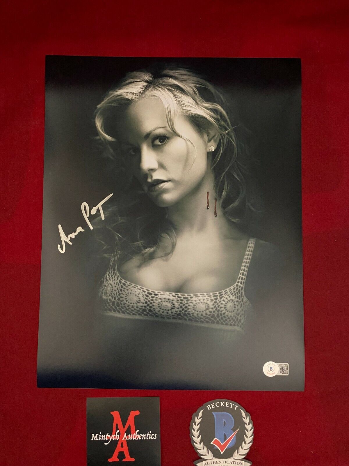 ANNA PAQUIN AUTOGRAPHED SIGNED 11x14 Photo Poster painting! TRUE BLOOD! SOOKIE! BECKETT COA!