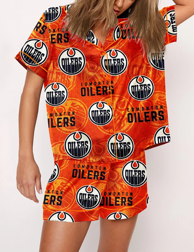 Women's Edmonton Oilers Hockey Pajama Set