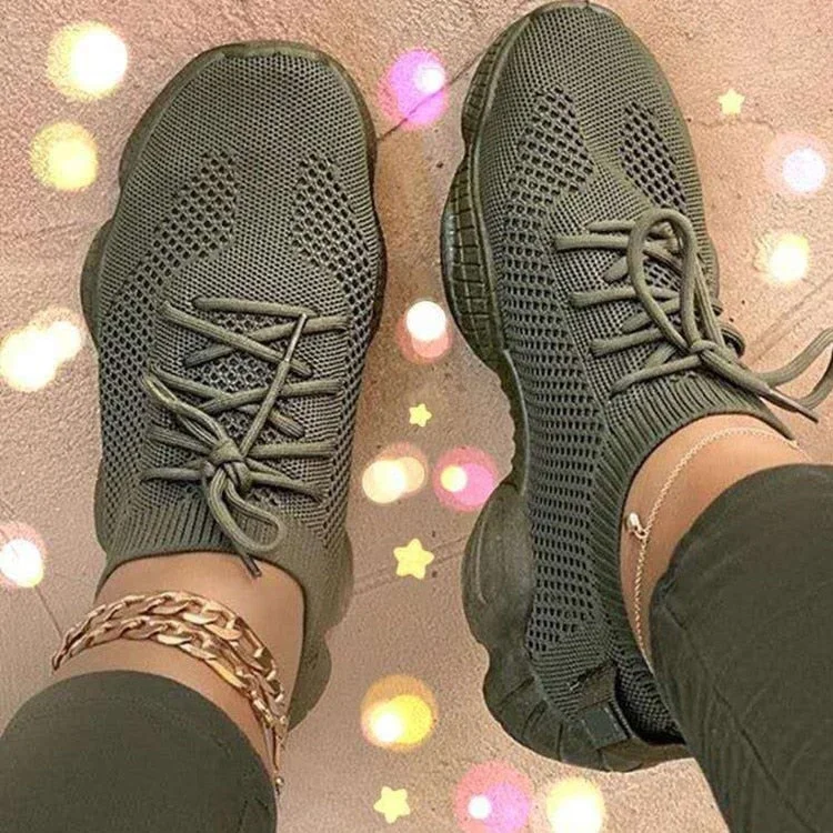  Sneakers Flat Bottom Casual Sports Shoes Single Shoe Tie Breathable Low-Side Socks Women Walking Shoes Mens Shoes Sports Shoes