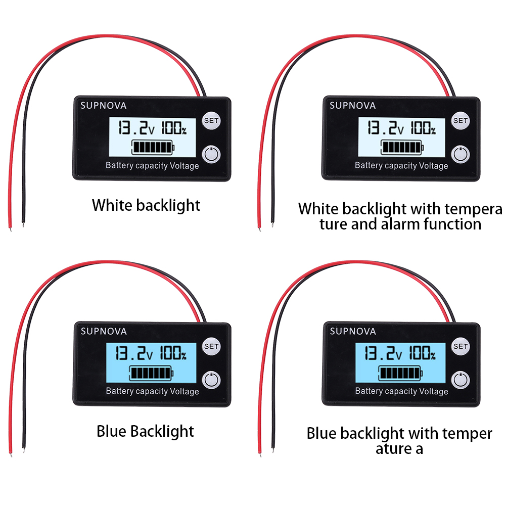 

Battery Capacity Indicator Lead Acid Lithium Voltmeter for Car Motorcycle, 501 Original