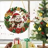 Diamond Painting Snowman Wreath Ornament Hanging Decor 9.45x9.45in