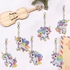 6Pcs DIY Diamond Painting Running Unicorn Keychain